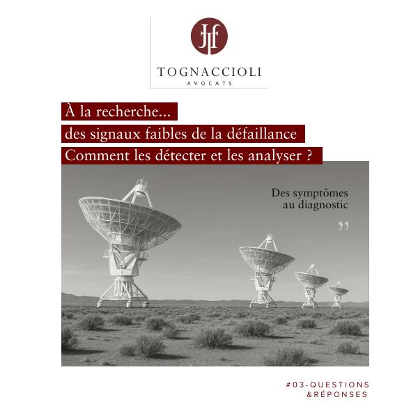 Couverture de la fiche « À la recherche des signaux faibles de la défaillance »